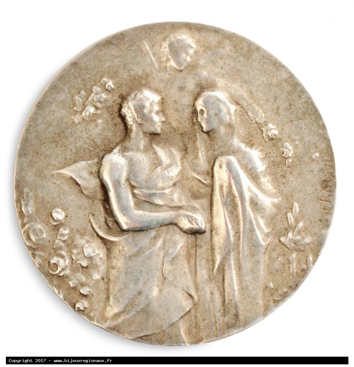 Médaille Le mariage de Marie et Joseph En Argent Massif 925