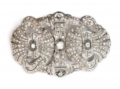 Broche Bretonne Vintage En Métal Argenté - Début XXème Siècle - Occasion - Bijou Traditionnel